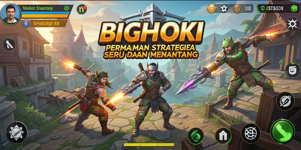 Antarmuka BIGHOKI yang menarik dan mudah digunakan saat bertarung.