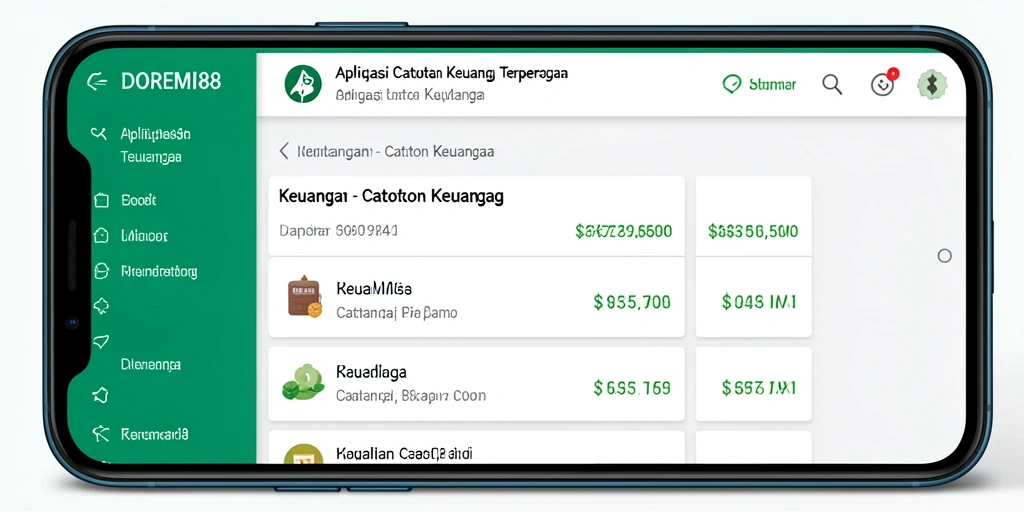 Tampilan antarmuka DOREMI88 yang memudahkan pencatatan keuangan.