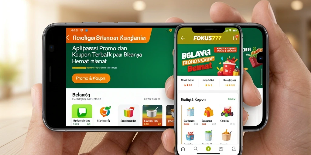 Screenshot utama FOKUS777 menunjukkan antarmuka promo dan kupon.