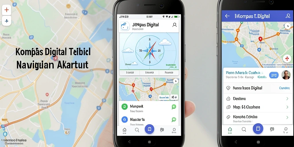 Antarmuka JIN69 yang intuitif untuk navigasi kompas digital.