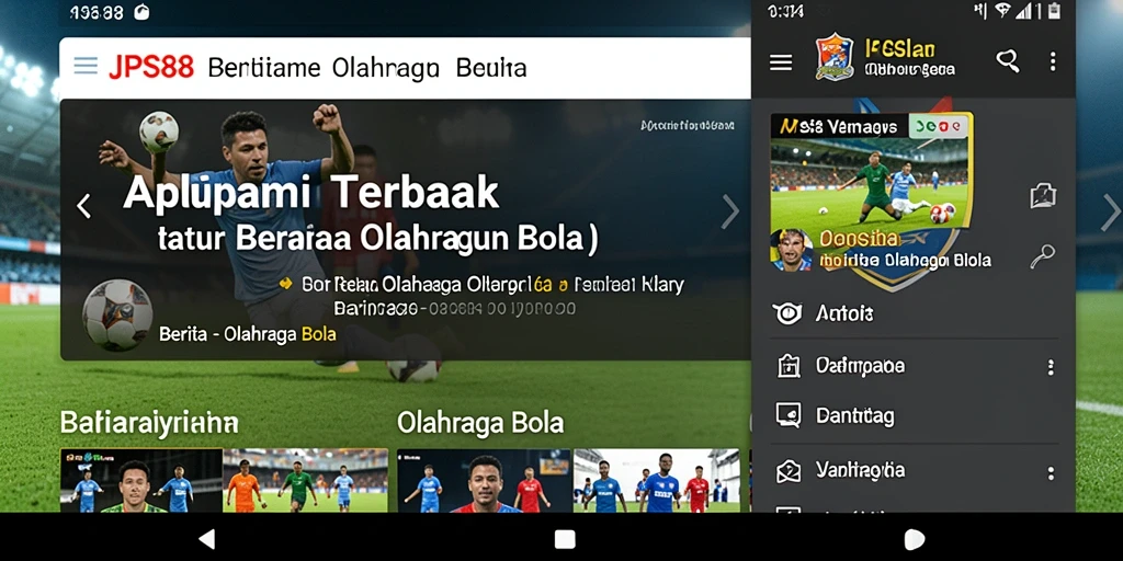 Tampilan JPS88 dengan berita dan analisis olahraga bola.