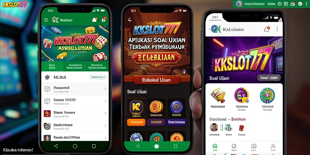 Antarmuka aplikasi KKSLOT777 untuk Soal Ujian yang interaktif.