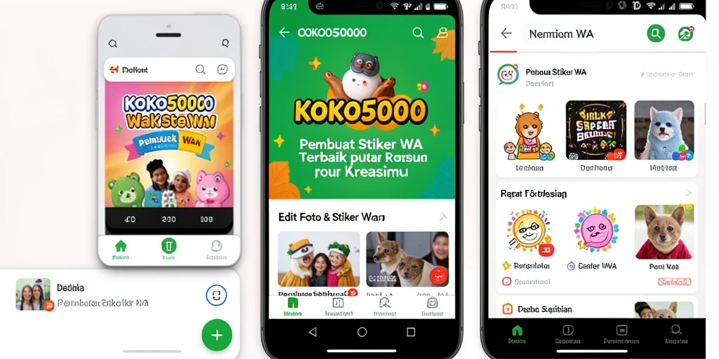 Antarmuka KOKO5000 yang sederhana dan mudah digunakan untuk membuat stiker.