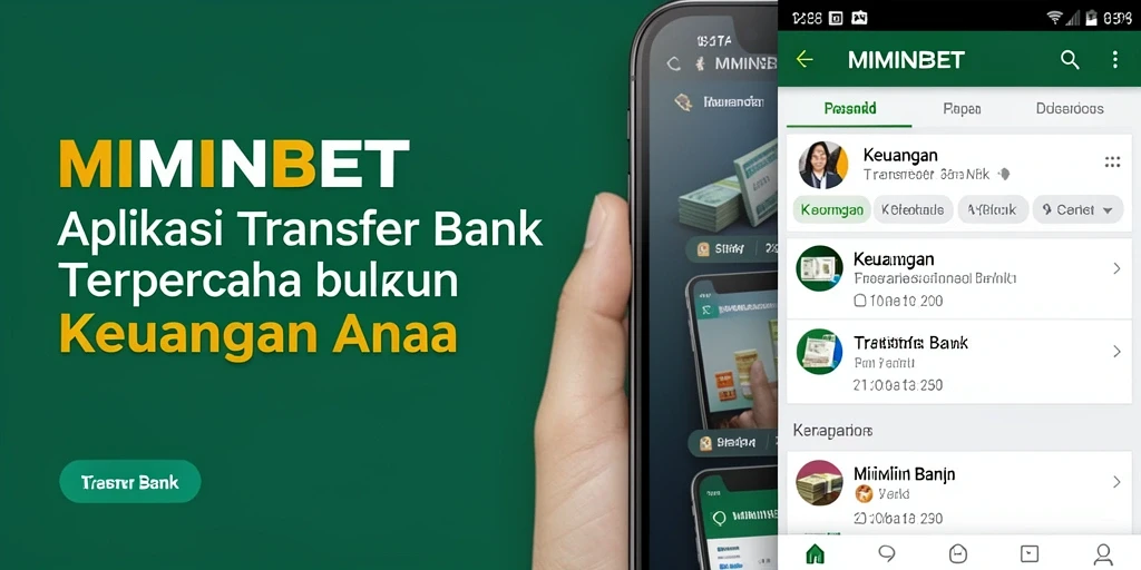 Antarmuka MIMINBET yang ramah pengguna untuk transfer bank.