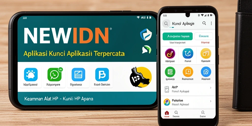 Antarmuka intuitif NEWIDN untuk penguncian aplikasi.